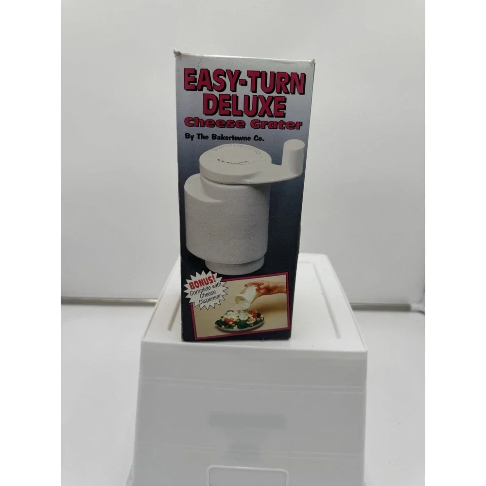 EASY-TURN‎ CHEESE GRATER BY THE BAKERTOWNE CO. W/ CHEESE DISPENSER NEW IN BOX